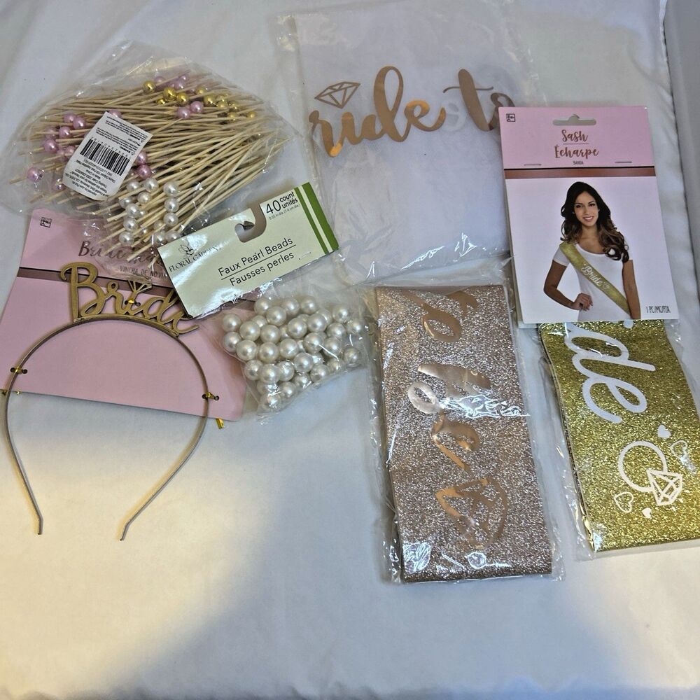 #8473 BRIDE SASH CROWN DECOR LOT